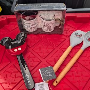 Disney Mickey Mouse Red, Black, Gray Kitchen Utensil Set